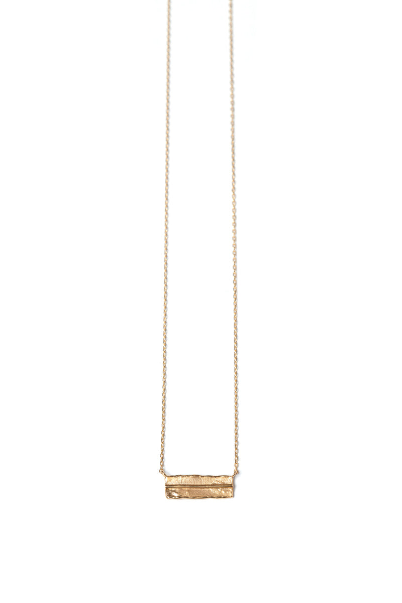 bohem mel collection Rectangle diamond necklace /K10