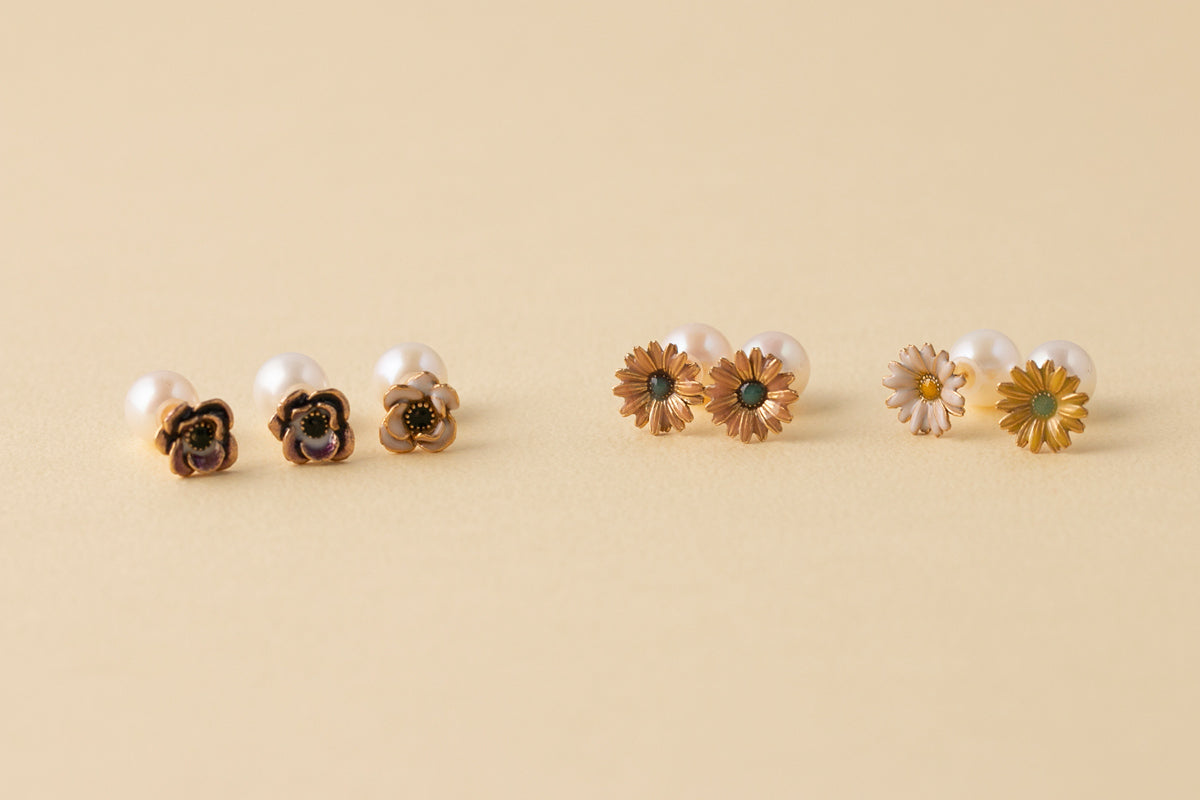 bohem Flower collection Anemone pierce アネモネピアス/K10