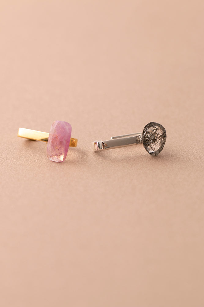 bohem Loose Stone Collection pink sapphire ear cuff