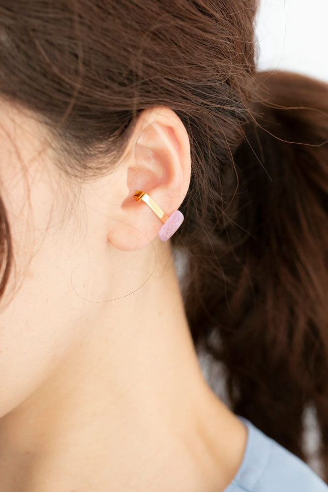 bohem Loose Stone Collection pink sapphire ear cuff