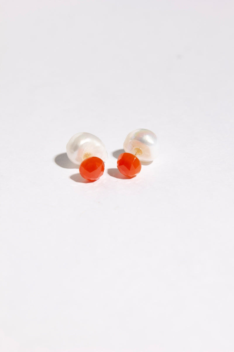 bohem Loose Stone Collection Carnelian Earrings/K10