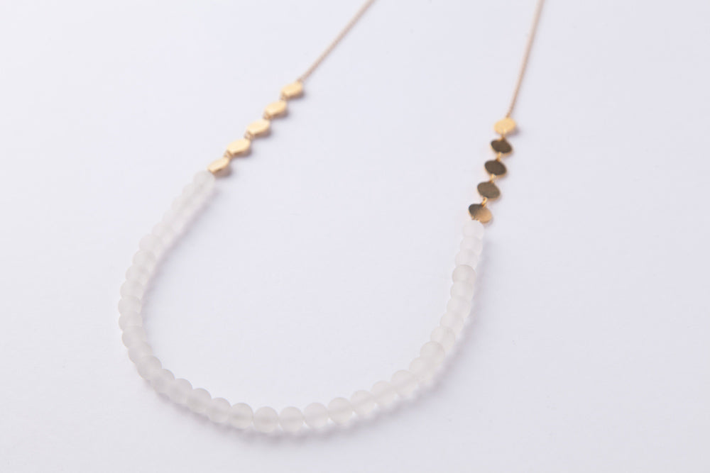 jaren round parts quartz necklace