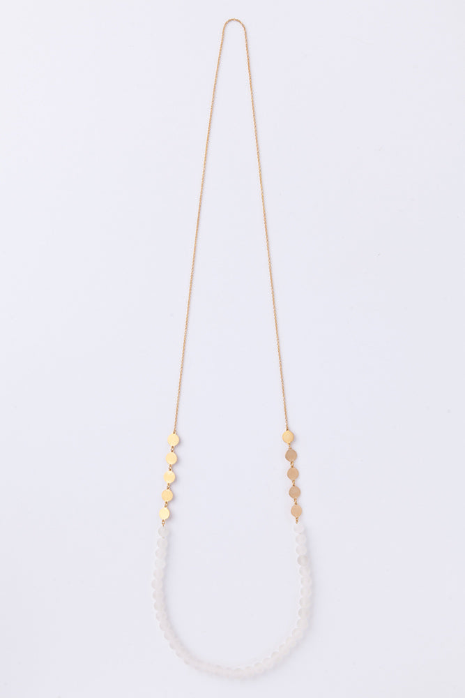 jaren round parts quartz necklace