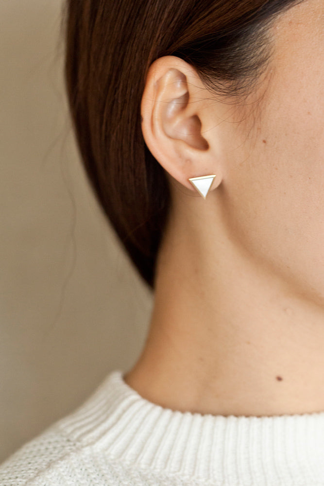 jaren Triangle shell earrings