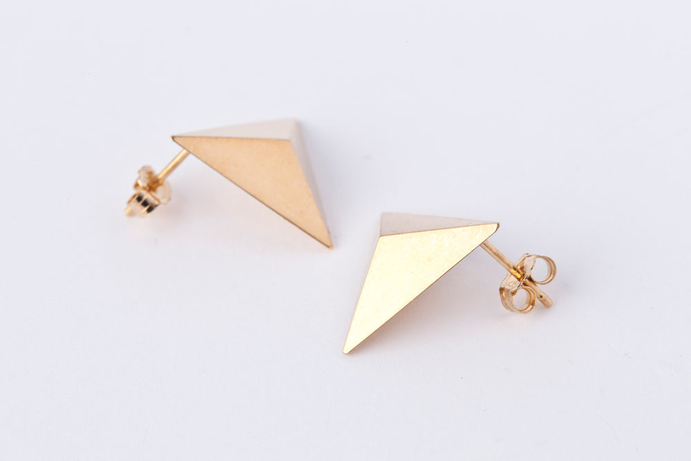 jaren triangle gold earrings