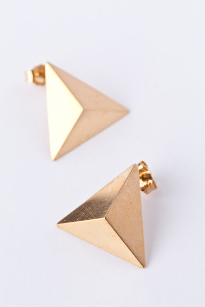 jaren triangle gold earrings