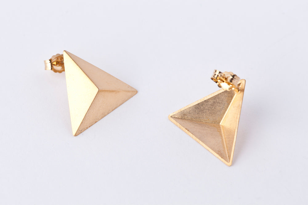 jaren triangle gold earrings