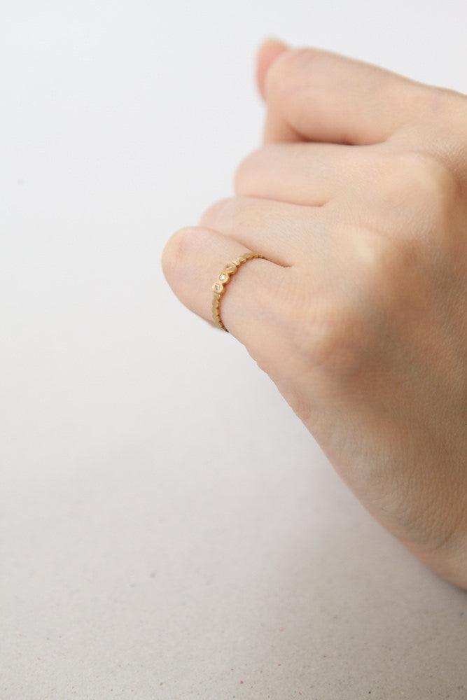 Perche? marumaru 3P diamond Ring ダイヤリング/K18 – patchouli