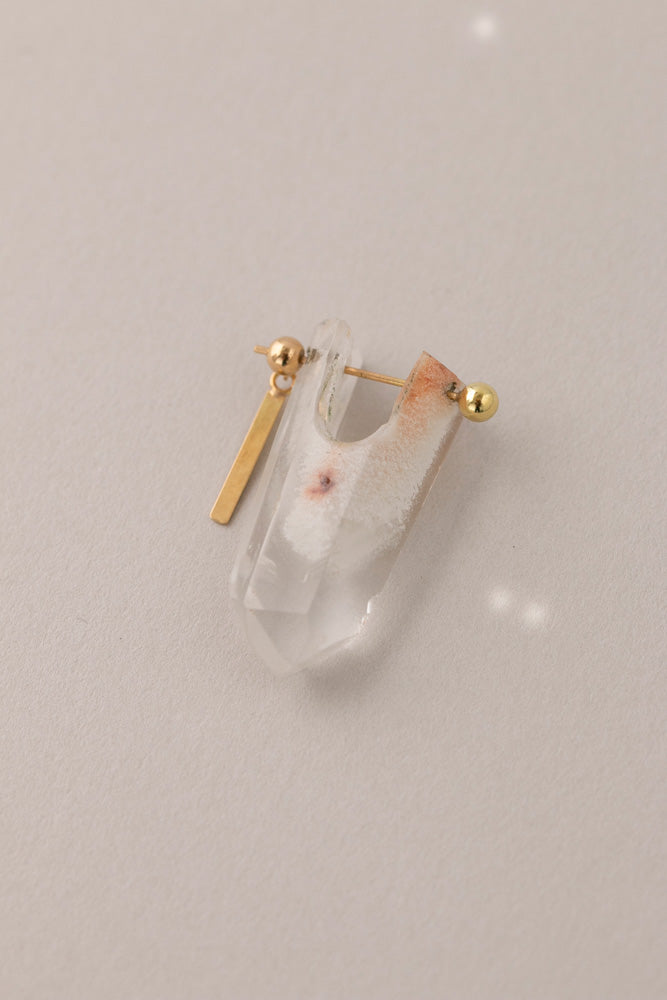 MONAKA jewellery  Phantom Quartz rock Pierce /K18