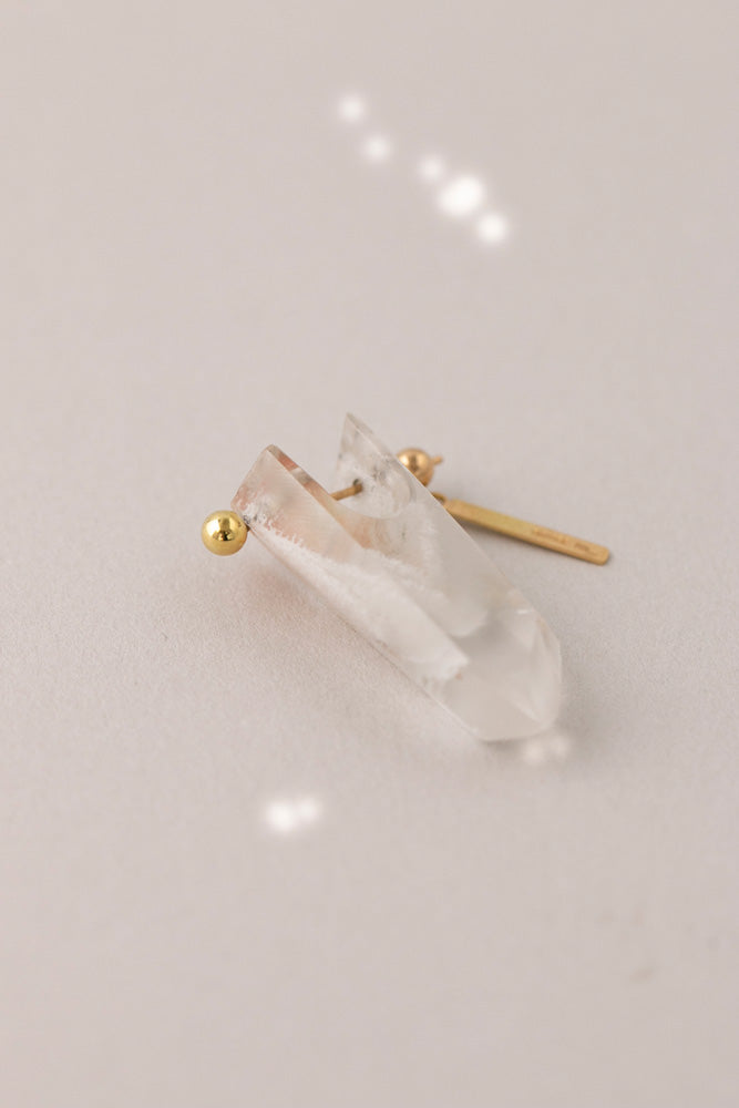 MONAKA jewellery Phantom Quartz rock Pierce /K18