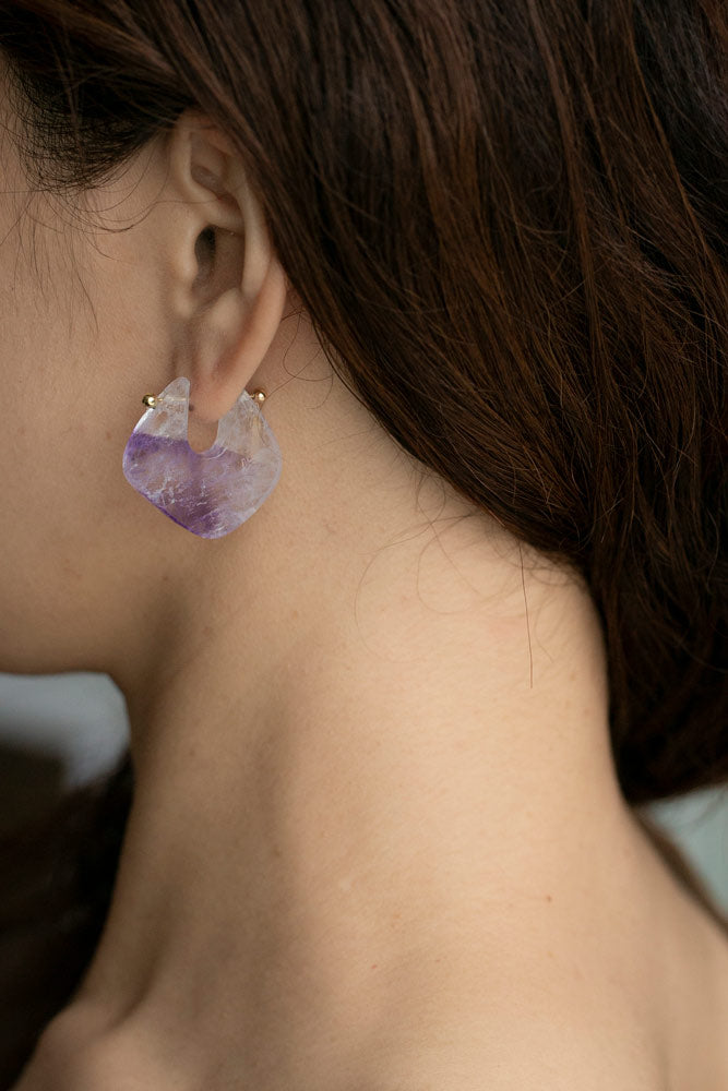 MONAKAjewellery Super seven quartz Rock pierce /K18