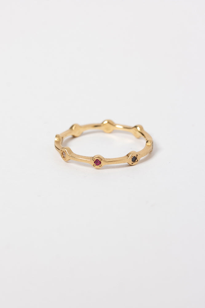 Perche? maru line 8 gems Ring /K18