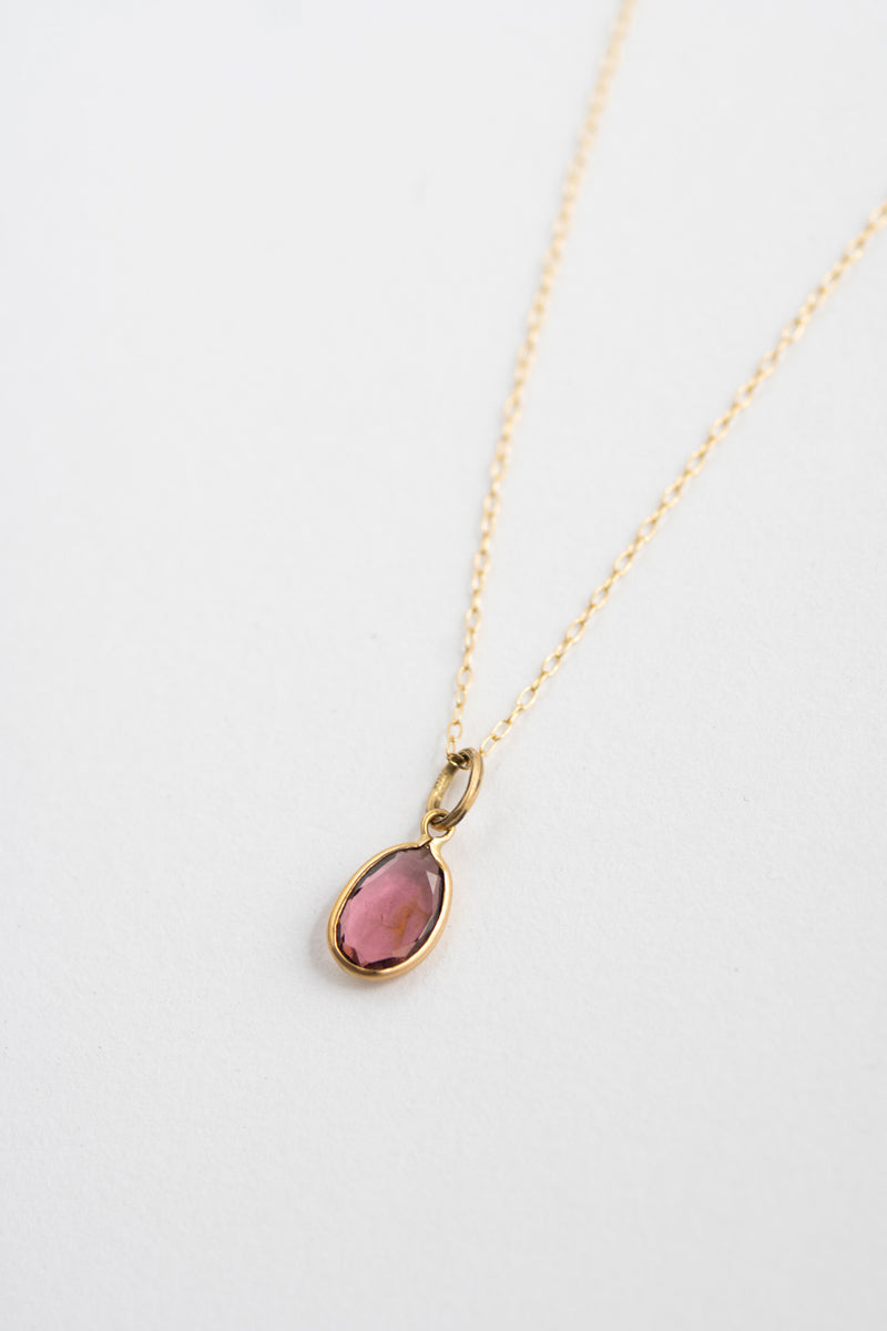 Perche? pink tourmaline top /K18