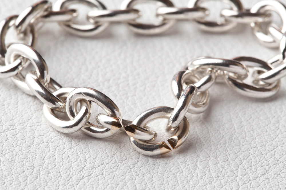 simmon Basic Oval chain bracelet /Silver