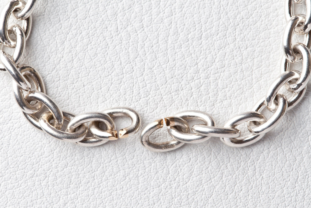 simmon Basic Oval chain bracelet /Silver