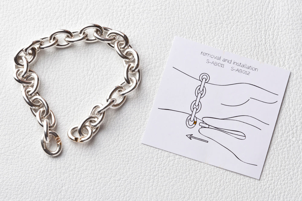 simmon Basic Oval chain bracelet /Silver