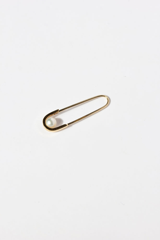 simmon Seta Drop Pearl Pierced earring S /K18