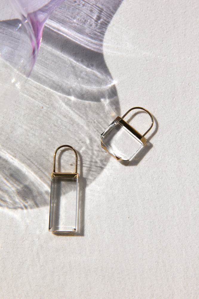 simmon Seta Hang pierced earrings Hexagon /K18